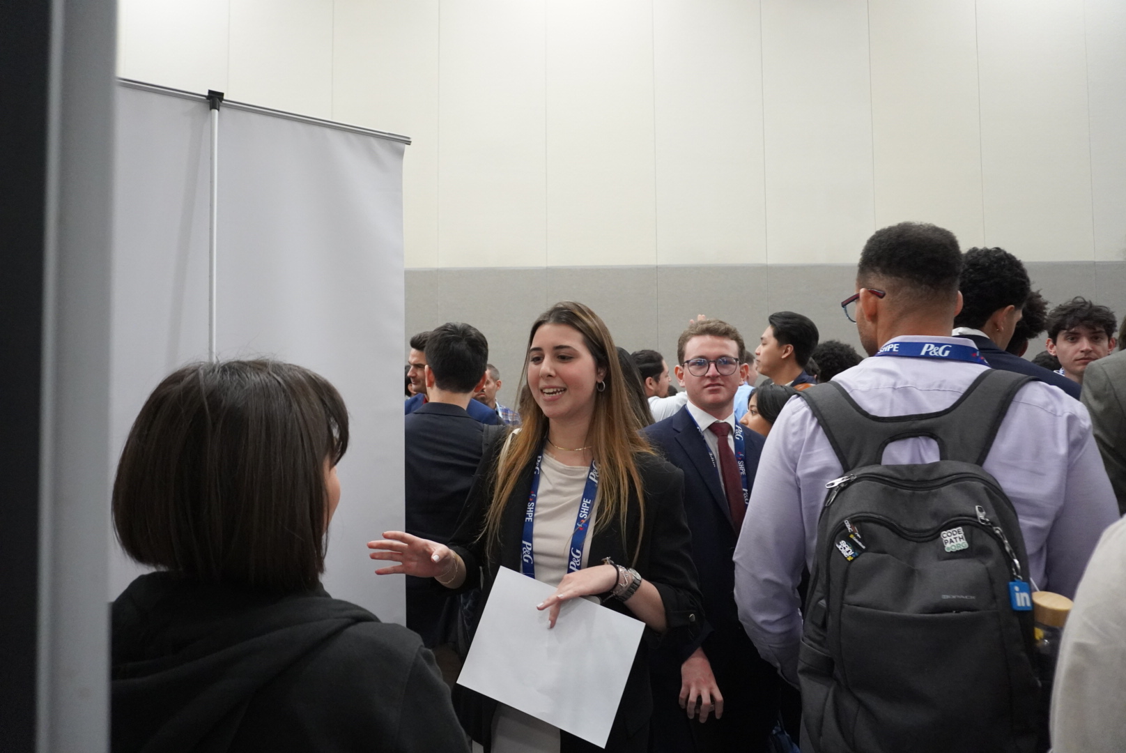 Career fair booth interactions